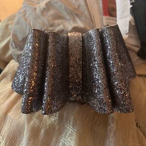 Glittery Silver Women's Clutch